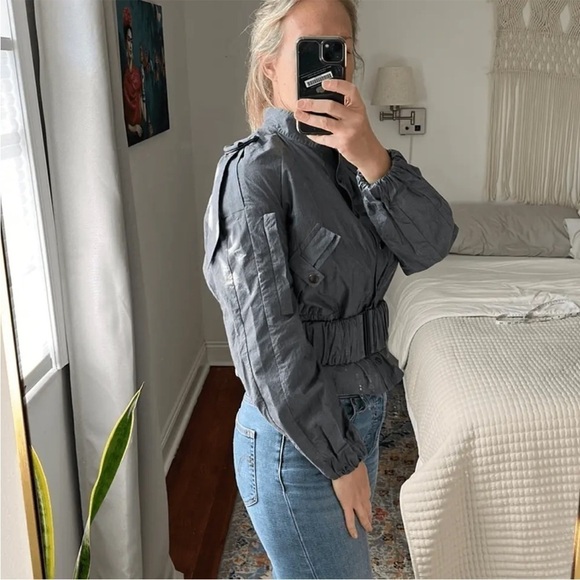 Stella McCartney Gray Belted Jacket - Picture 12 of 13